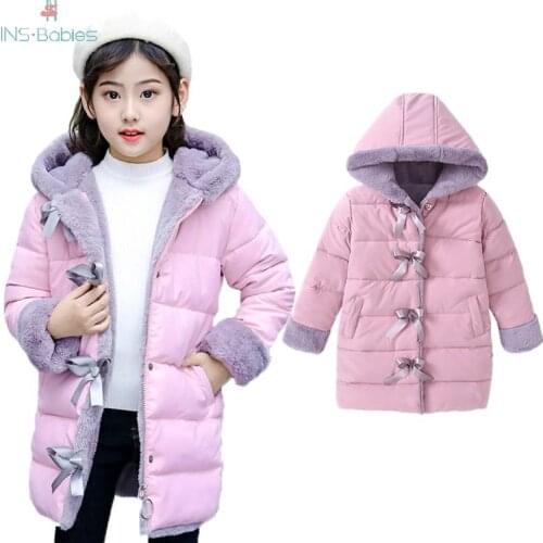 Winter New Baby girls Clothes children Hooded jackets for girl fashion pink Childrens jackets Cute warm Girls Coats Winter 2020