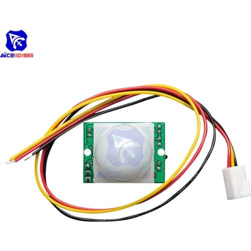 Diymore PIR Motion Sensor Detector Module PIR IR Infrared Pyroelectric Body Motion Sensor Board for Arduino DC 12V