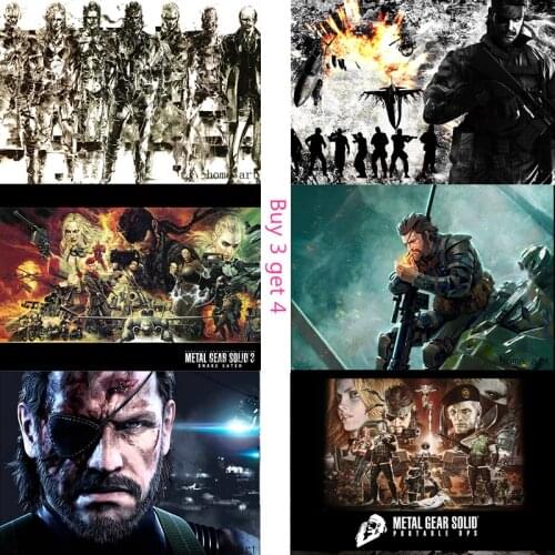 Metal Gear Poster Clear Image Wall Stickers Home Decoration High Quality Prints White Coated Paper home art Brand