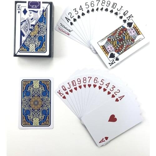 Poker 4 Sets/Lot 2 Color Plastic Playing Poker Cards For Red And Blue Baccarat Texas Hold'em PVC Waterproof 58*88mm Card Game