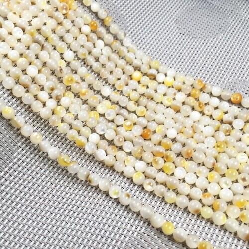 Shell Round Loose Beads Charms For DIY Necklace Bracelet Earrings Anklet Sewing Jewelry Accessory Making