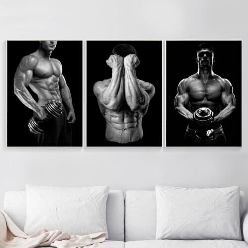 Sexy Man Gym Fitness Poster Hd Print Modern Home Decoration Canvas Painting Wall Art Pictures For Living Room Scandinavian Decor