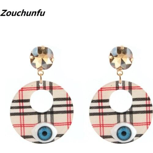 Oorbellen Fashion Bohemian Resin Earrings for Women Round Pendant Earrings Statement Earring Pendientes Mujer 2019 EAR