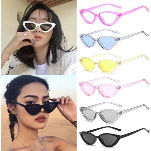 2021 Summer Vintage Black Cat Eye Sunglasses Women Sexy Designer Mirror Small Frame Cateye Sun Glasses For Female Shades UV400