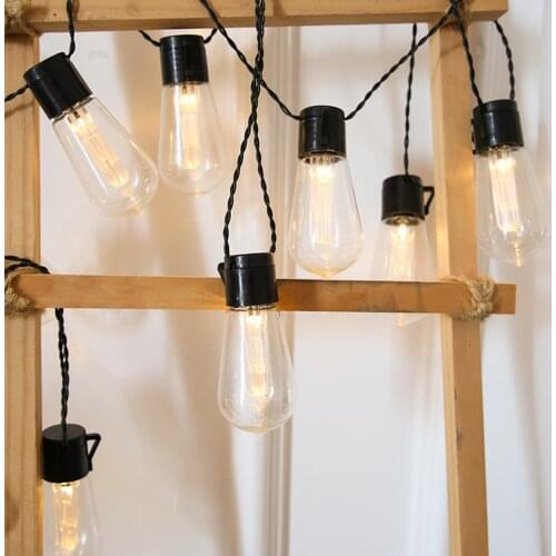 Led Globe Fairy String Light Christmas Garland Street Wedding Bulb Solar Lamp Outdoor For Party Holiday Garden Patio