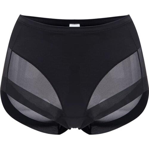 2021 Women Mesh Pants Boyshorts Body Shaping Panties Ladies High Elastic Control Briefs Seamfree Breathable Waist Intimates