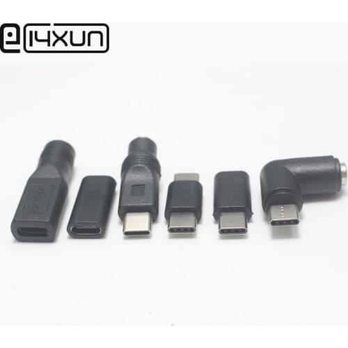 1pcs DC 5.5X2.1mm Type c female jack socket to type c male plug connector USB-C Charge Data Adapter Extension Cable for Phone