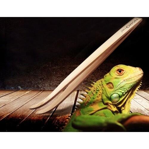 1 Pc Angled Reptile Terrarium Feeding Tongs Tweezers Eco-Friendly Bamboo Feeding Tool