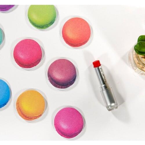 24pcs/lot Korean Stationery Realistic Macaron Dessert Sticky Notes Stickers Decoration Message Memo Pad Index Sticker
