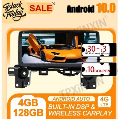 4+128G Android 10.0 Carplay For Mazda CX-3 2018-2019 Carplay Multimedia Player Auto Radio Tape Recorder GPS Navigation Head Unit