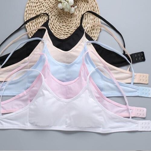 5PCS Hot sale Child Sports Bra Kids Thin Cup Young Girl Bra Cotton Intimates Girls Lingerie Underwear Teenage Bra For Children