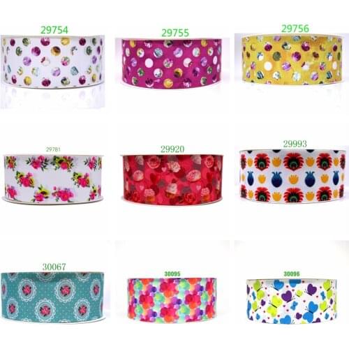 Free shipping 50 yard cartoon printed grosgrain ribbon 29754