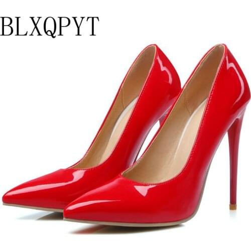 BLXQPYT 2017 Big Size 34-47 Apricot New Fashion Sexy Pointed Toe Women Pumps super High Heels Ladies Wedding Party Shoes 8-10