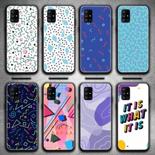 Memphis Abstract Pattern design Phone Case For Samsung Galaxy A21S A01 A11 A31 A81 A10 A20E A30 A40 A50 A70 A80 A71 A51