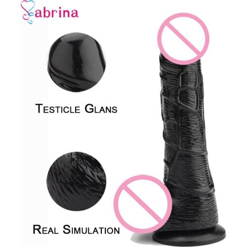 Black Soft Realistic Dildo Sex Toys for Women Masturbation G Spot Dildos with Suction Cup Real Male Penis Anal Plug Sex Cock Toy