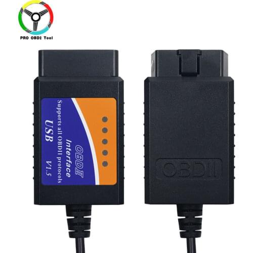 PIC18F25K80 Chip ELM 327 USB V1.5 OBD2 Diagnostic Cable Auto Code Reader for Most Protocols ELM327 USB 25K80 Diagnostic Tool