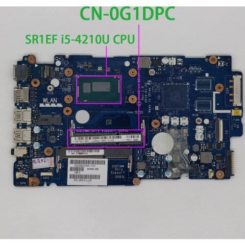 CN-0G1DPC 0G1DPC G1DPC ZAVC0 LA-B012P w I5-4210U CPU for Dell Inspiron 15 5547 5447 Notebook PC Laptop Motherboard Mainboard