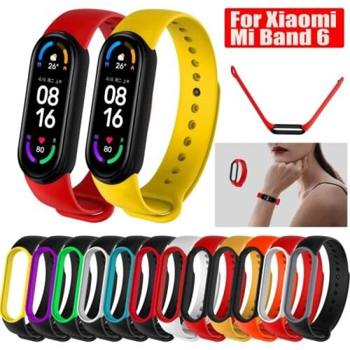 Colorful Mi Band 6 Silicone Wrist Strap for Xiaomi Mi Band 6 Smart Watches Sport Wrist Bracelet Accessories Miband 6 Wristband