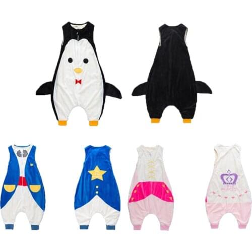 7 Styles Childrens Sleevesless Sleeping Bag Flannel Baby Lovely Cartoon Baby Girls Pajamas Baby Sleeping Baby Boys Sleepsacks