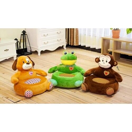 Fancytrader Cute High Quality Kids Toy 1 pc 48cmx50cmx45cm Plush Stuffed Frog Dog Monkey Sofa, 3 Models! Free Shipping FT90483