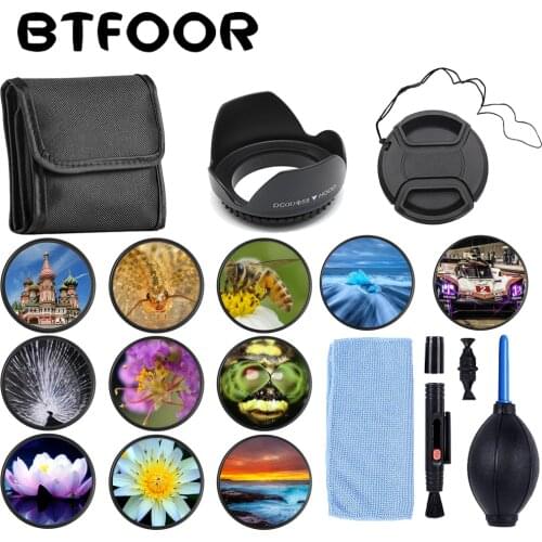 BTFOOR Close Up Gnd Uv Cpl Nd Filter 49 52 55 58 67 72 77 82 Mm for Camera Canon Lens Eos M50 600d Nikon D3200 D3500 Sony A6000