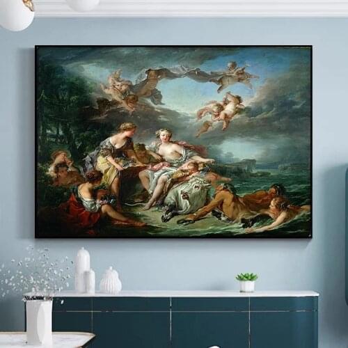 Classic Famous Landscape Art Canvas Paintings Sexy Woman Posters and Retro Prints Wall Art Pictures for Living Room Home Decor