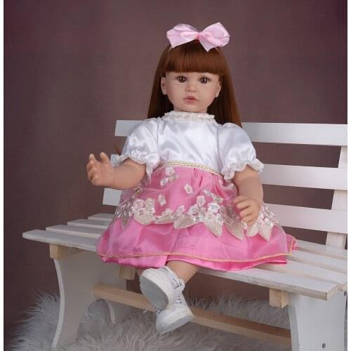 60 CM Soft Cloth Body bebê Girl Toddler Dolls Children Toys Lifelike Princess Reborn Boneca Dolls For Kids Birthday Xmas Gifts