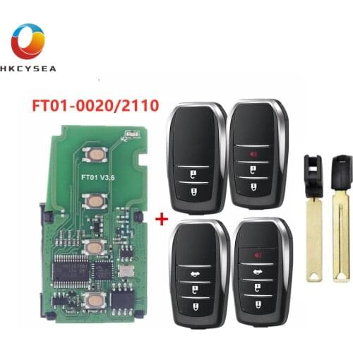 Lonsdor FT01-0020/2110 312/433MHz Smart Key PCB Board With Key Shell for Toyota/Lexus 8A Chip Smart Remote Key for K518 KH100
