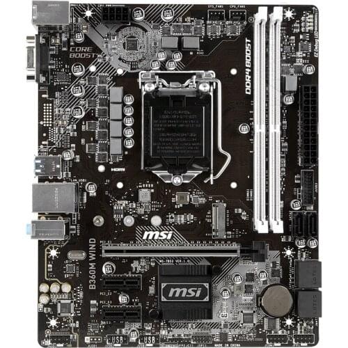B360M WIND For MSI Original Desktop Motherboard LGA 1151 DDR4 USB3.0 Used Motherboard Intel B360 B360M PCI-E 3.0 M.2 SATAIII