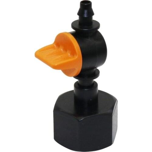 2 Sets 6mm to 4/7mm Interface Mini Valves with 6mm to 1/2" Female Thread Connectors Garden Water Connectors Sprinklers Fittings