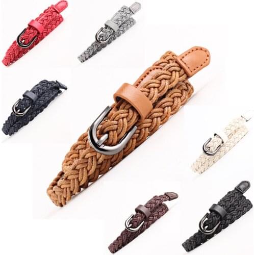Fashion Casual Woven Knitted Leather Female Waistband Ladies Decorative Women Belts Clothes Accessories Rope Braided