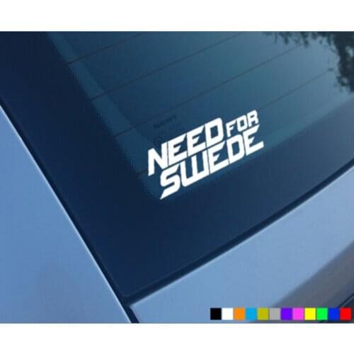 NEED FOR SWEDE FUNNY CAR STICKERS DECALS BUMPER WINDOW VINYL VOLVO SAAB T5 93 95