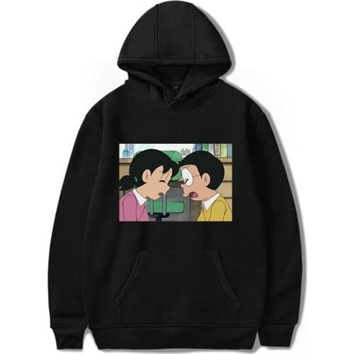 New Cartoon leisure Women Doraemon Hoodie Cool Women Fashion winter Loose Cartoon Print Top Swearshirt Long-sleeve hoodies Shirt