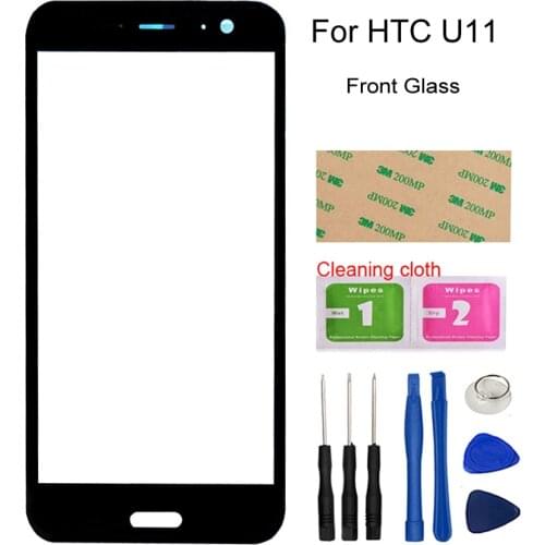 New Outer Glass Screen Panel For HTC U11 U 11 (No LCD Touch Screen) Front Glass Panel Assembly Parts