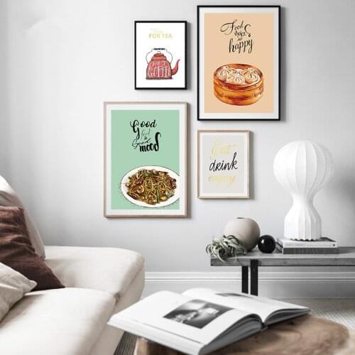 Traditional Delicious Chinese Food Prints Poster Modern Art Canvas Painting On The Wall for Restaurant Kitchen Room Home Decor