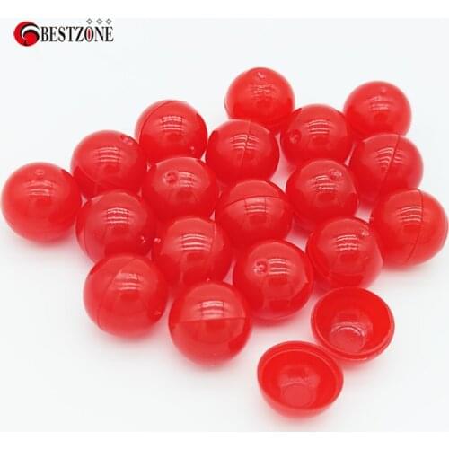 50/100Pcs Diameter 15MM Red Plastic Capsules Toys Surprise Ball Mini Empty Eggshell Kids Child Gift Can Open For Vending Machine