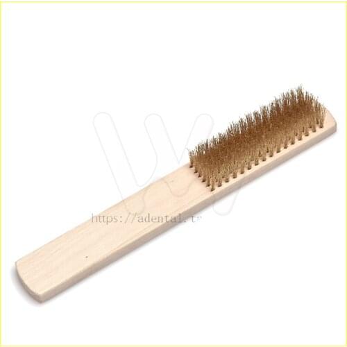Dental cleaning brush Copper wire brush with wooden handle Dental cleaning brush