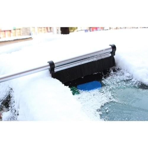 New Car 2-In-1 Windshield Snow Remover Vehicle Snow Brush Ice Scraper Frost Broom Cleaner Telescopic Car Accessories Portable