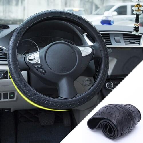 Silicone Car Steering Wheel Glove Cover Automobiles Steering Wheel Hubs Accessories For Hyundai Honda Toyota BMW LADA KIA etc