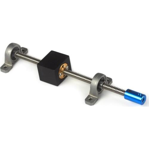 Vertical 3D Printer Guide Rail T8 Lead Screw 200 250 300 350 400 450 500mm 8mm Lead Screw Rod KP08 Bracket Coupler Nut Seat