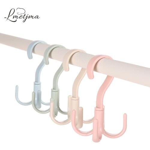 LMETJMA 2pcs/set 360 Degree Rotatable Handbag Bag Holder Shelf Tie Belt Hanging Rack Belt Scarf Hanger For Wardrobe KC0612-2