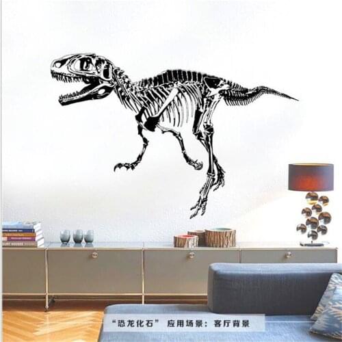 Vivid 3D personality dinosaur fossil wall sticker living room bedroom wall decoration art mural wall stickers for kids rooms