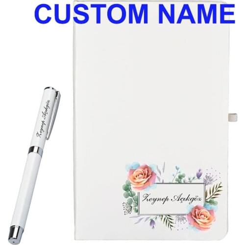 Custom Name Logo Personal Personalized A4 Notebook Pen Set Gift Business Notepad Diary Planning Planner Stationery 100 Pages