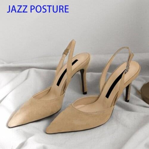 Sexy High Heels Woman fashion 7CM temperament Pointed High Heel Women Shoes Elegant Black apricot Job Wedding Pump Plus Size