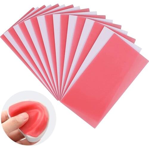 15 Sheets/Box Dental Lab Base Plate Soft & Hard Red Dental Wax Sheets Dental Supply Teaching Model Dentistry Auxiliary Material