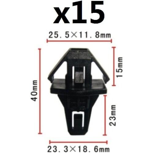 15pcs Radiator Grille Clip for Honda Accord 91578SV4003 Nylon