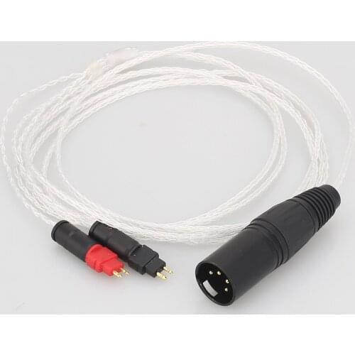 8Cores OCC Silver Plated Headphone Upgraded Cable BALANCED XLR Cable for HD650 HD600 HD660s HD6XX UP-OCC Silver Plated Copper