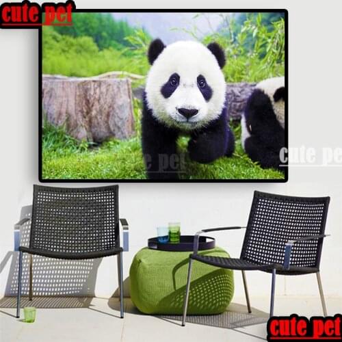 Cute pet panda DIY Diamond Painting New Square Diamond animal 5D Embroidery Sale animal Diamond Mosaic Full Display Home Decor