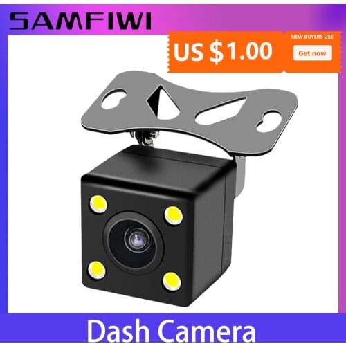 Car reversing camera 4 LED Infrared night vision rear view automatic parking monitoring CCD video backup Wide Angle HD Camera