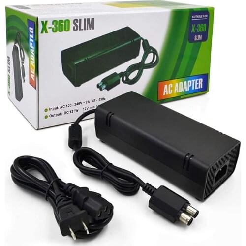 Power Supply for Xbox 360 Slim,NUOLIANXIN AC Adapter Power Supply Cord Replacement Charger for Xbox 360 Slim Console (Black)